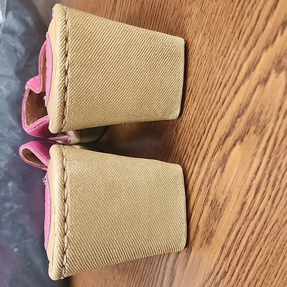 Born pink leather wedge sandal heels - Picture 2 of 6